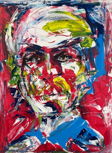 Painting titled "Mr. Who" by Bob Usoroh, Original Artwork, Acrylic