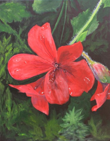 Painting titled "Irish Red Beauty" by Robert Clark, Original Artwork, Acrylic Mounted on Wood Stretcher frame