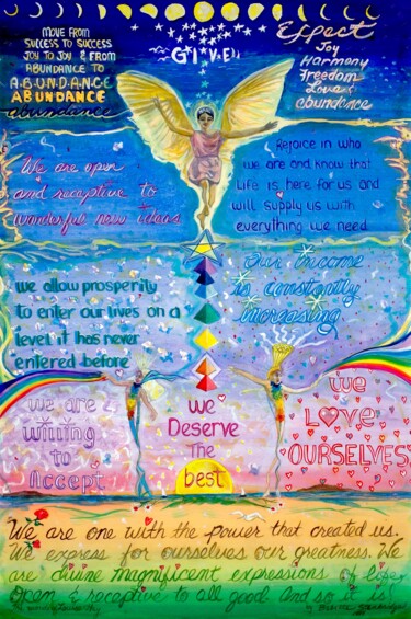 Pittura intitolato "Affirmations" da Bobette Stanbridge, Opera d'arte originale, Acrilico