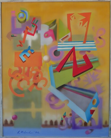 Malerei mit dem Titel "Beach Hazard" von Bob Mccormick, Original-Kunstwerk, Acryl