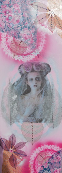 Ζωγραφική με τίτλο ""Mademoiselle ROSE"" από Myriam Bobo, Αυθεντικά έργα τέχνης