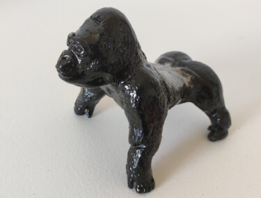 Sculpture intitulée "Sculpture gorille d…" par Bobraïs, Œuvre d'art originale, Argile