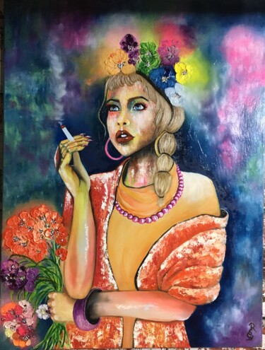 Painting titled "Hippie chic" by Boca, Original Artwork, Oil