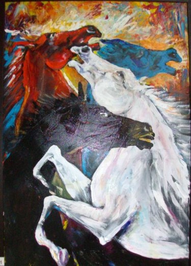 Pittura intitolato "Senza briglie" da Fael, Opera d'arte originale