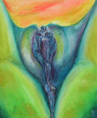 Картина под названием "Niagara Squirt" - Bodhi Barta, Подлинное произведение искусства, Акрил