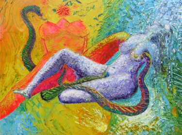 Malerei mit dem Titel "Persuasion" von Bodhi Barta, Original-Kunstwerk, Acryl