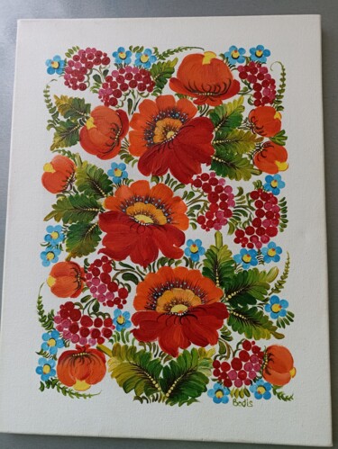 绘画 标题为“Букет цветов” 由Bodis, 原创艺术品, 丙烯