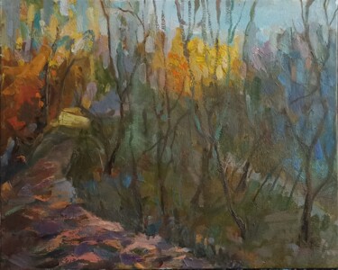 Peinture intitulée "Осінній пейзаж" par Bodis, Œuvre d'art originale, Huile
