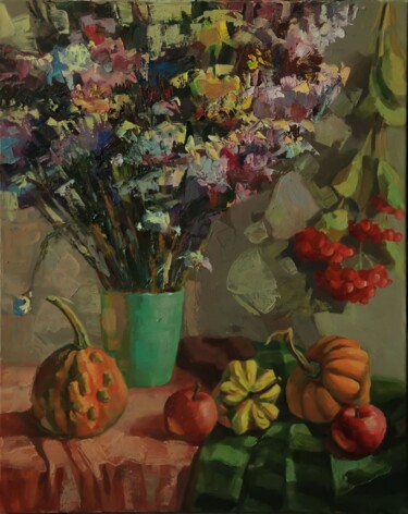 Malerei mit dem Titel "Осенний натюрморт" von Bodis, Original-Kunstwerk, Öl