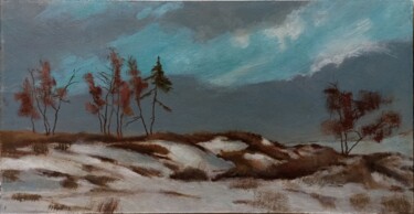 Peinture intitulée "Зимний день" par Bodis, Œuvre d'art originale, Huile