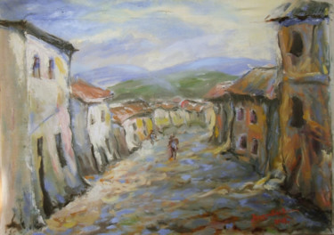 Painting titled "Italian landscape." by Ludmila Bodrova-Vind, Original Artwork, Oil