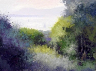 Painting titled "Antibes" by Bo Fransson, Original Artwork, Oil
