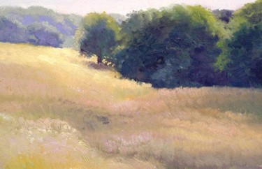 Painting titled "Summer at the Meadow" by Bo Fransson, Original Artwork, Oil