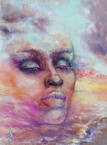 Peinture intitulée "Awakening. The girl…" par Bogdalena Bah, Œuvre d'art originale, Huile