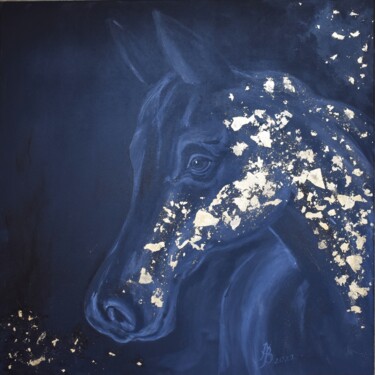 Painting titled "Star dust. Black ho…" by Bogdalena Bah, Original Artwork, Acrylic Mounted on Wood Stretcher frame
