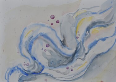 Ζωγραφική με τίτλο "Watercolor Universe…" από Bogdalena Bah, Αυθεντικά έργα τέχνης, Ακουαρέλα