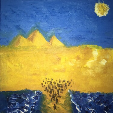 Peinture intitulée "Departure from Egypt" par Bogdan Arkhipov, Œuvre d'art originale, Huile