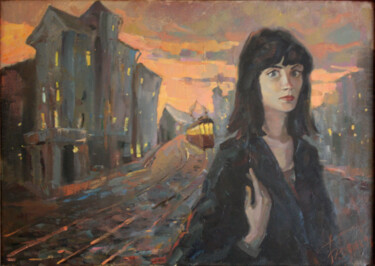 Painting titled "Маргарита" by Bogdan Burak, Original Artwork, Oil
