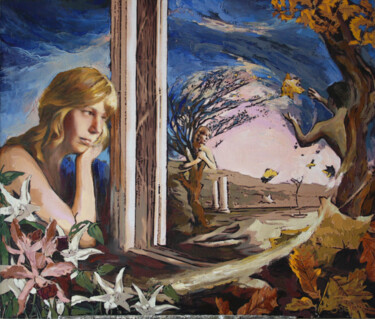 Painting titled "Осіння ілюзія" by Bogdan Burak, Original Artwork, Oil