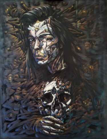 Pintura titulada "Even in the darkest…" por Bogdan Dide, Obra de arte original, Oleo