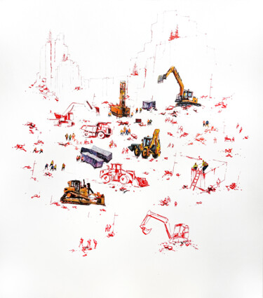 "Quarry Machines 2" başlıklı Tablo Bogdan Shiptenko tarafından, Orijinal sanat, Işaretleyici
