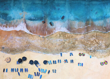 Pintura titulada "Virginia coastal" por Bogdan Shiptenko, Obra de arte original, Acuarela