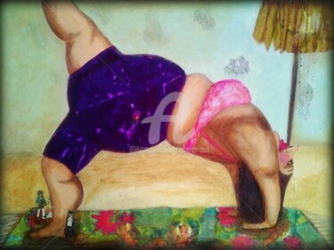 Painting titled "Yoga" by Bogner Eva, Original Artwork, Acrylic