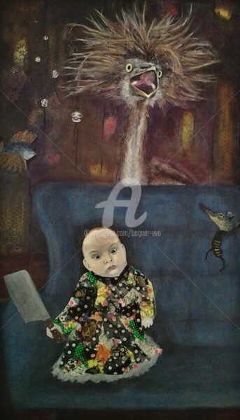 Malerei mit dem Titel "Hab` kein Angst" von Bogner Eva, Original-Kunstwerk, Acryl