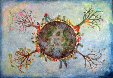 Malerei mit dem Titel "Erde" von Bogner Eva, Original-Kunstwerk, Acryl