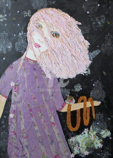 Malerei mit dem Titel "Lilienne" von Bogner Eva, Original-Kunstwerk, Acryl