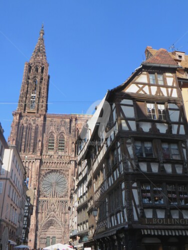 Photographie intitulée "Strasbourg la cathé…" par Jean Louis Boguet, Œuvre d'art originale
