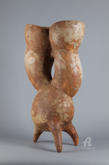 Skulptur mit dem Titel "Z cyklu Drzewo II" von Bogusław Dobrowolski, Original-Kunstwerk, Keramik