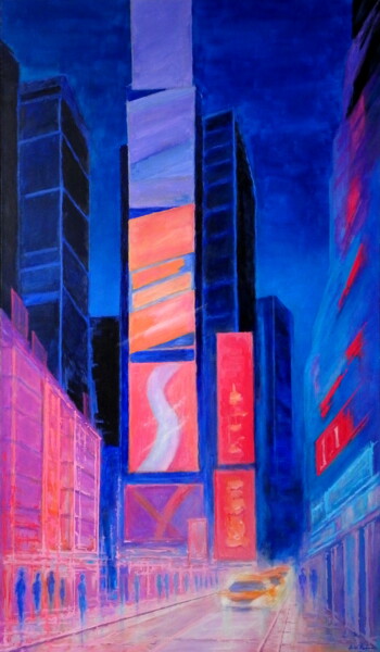 Painting titled ""Metropolis - verti…" by Bohdan Wincenty Łoboda, Original Artwork, Acrylic