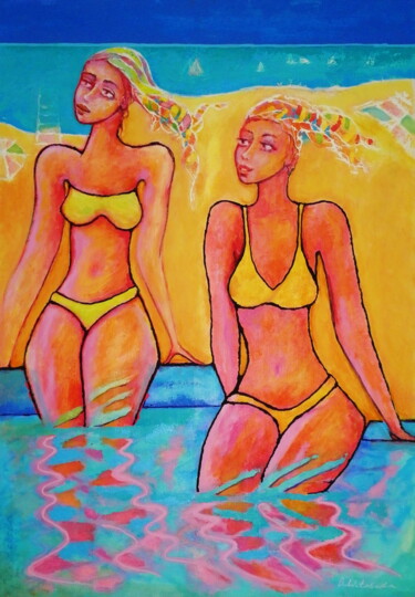 Painting titled "Bikini" by Bohdan Wincenty Łoboda, Original Artwork, Acrylic