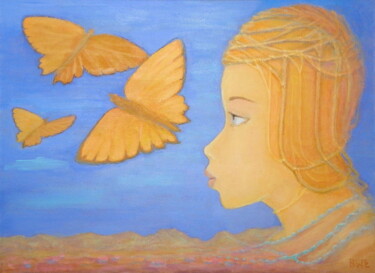 Painting titled "Motyle" by Bohdan Wincenty Łoboda, Original Artwork, Acrylic