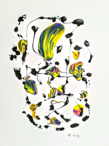 Painting titled "Jewel tree" by Marianne Huizinga, Original Artwork, Gouache