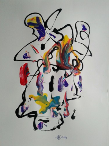 Peinture intitulée "Aquarium" par Marianne Huizinga, Œuvre d'art originale, Gouache