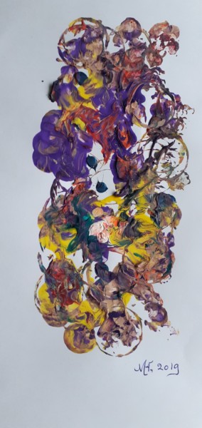 Peinture intitulée "Millefiori" par Marianne Huizinga, Œuvre d'art originale, Gouache