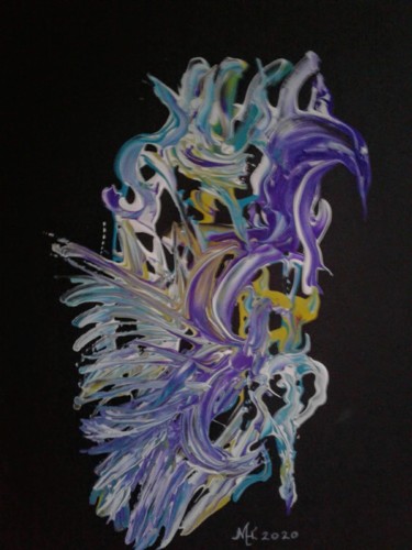 Картина под названием "Swamp Dragon" - Marianne Huizinga, Подлинное произведение искусства, Гуашь