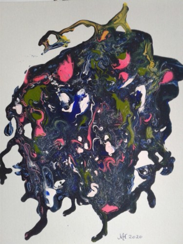 Peinture intitulée "Hades" par Marianne Huizinga, Œuvre d'art originale, Gouache