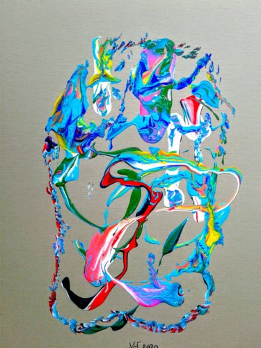 Peinture intitulée "Ocean fantasy" par Marianne Huizinga, Œuvre d'art originale, Acrylique