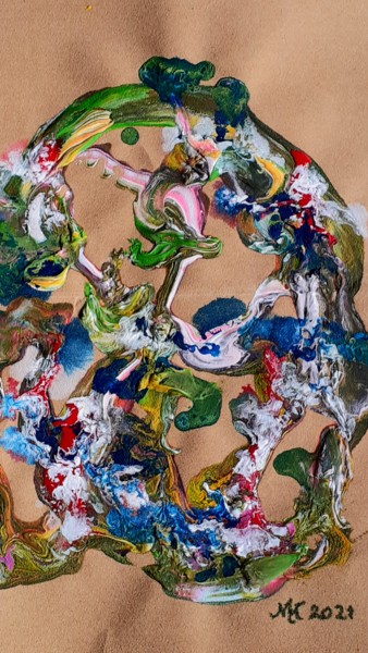 Painting titled "Garden of Eden" by Marianne Huizinga, Original Artwork, Acrylic