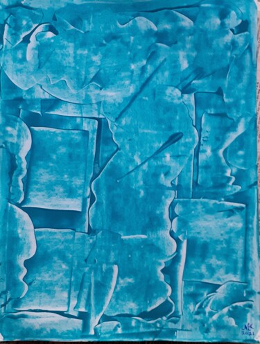 Painting titled "Magic blue" by Marianne Huizinga, Original Artwork, Acrylic