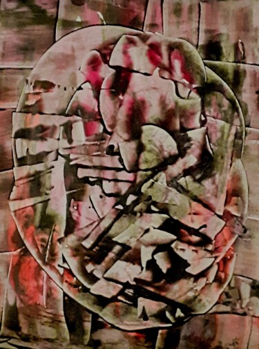 Peinture intitulée "Brainwash" par Marianne Huizinga, Œuvre d'art originale, Acrylique