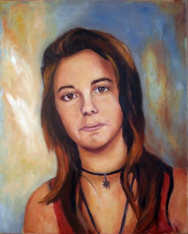 Painting titled "Andrea" by Mihaela Mihailovici, Original Artwork, Oil