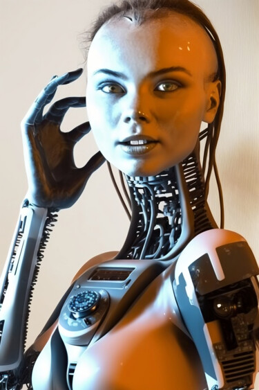 Цифровое искусство под названием "robot coquette" - Bohmert Frederic, Подлинное произведение искусства, Изображение, сгенери…