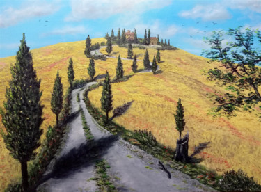 Painting titled "Val d'Orcia2.jpg" by Leandro Boi, Original Artwork