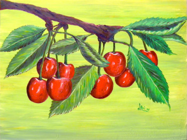 Pittura intitolato "Cherries.jpg" da Leandro Boi, Opera d'arte originale, Olio