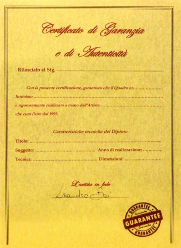 Artigianato intitolato "certificato-di-gara…" da Leandro Boi, Opera d'arte originale