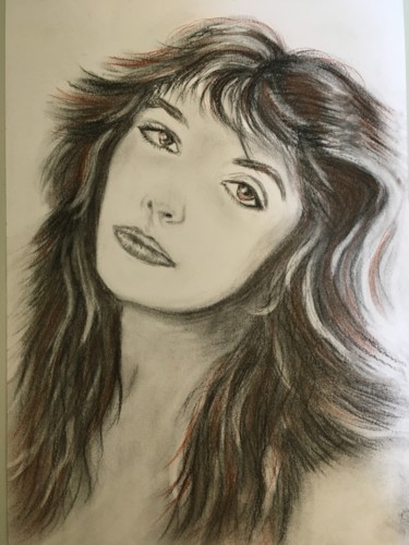 Drawing titled "KATE BUSH" by Nathalie Boissinot, Original Artwork, Other